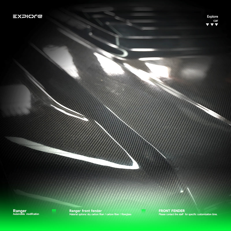 Ford Ranger Wet Carbon Fiber Hood