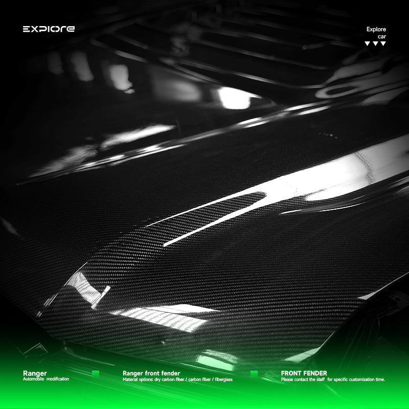 Ford Ranger Wet Carbon Fiber Hood